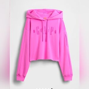GAP Neon Pink Cropped Hoodie